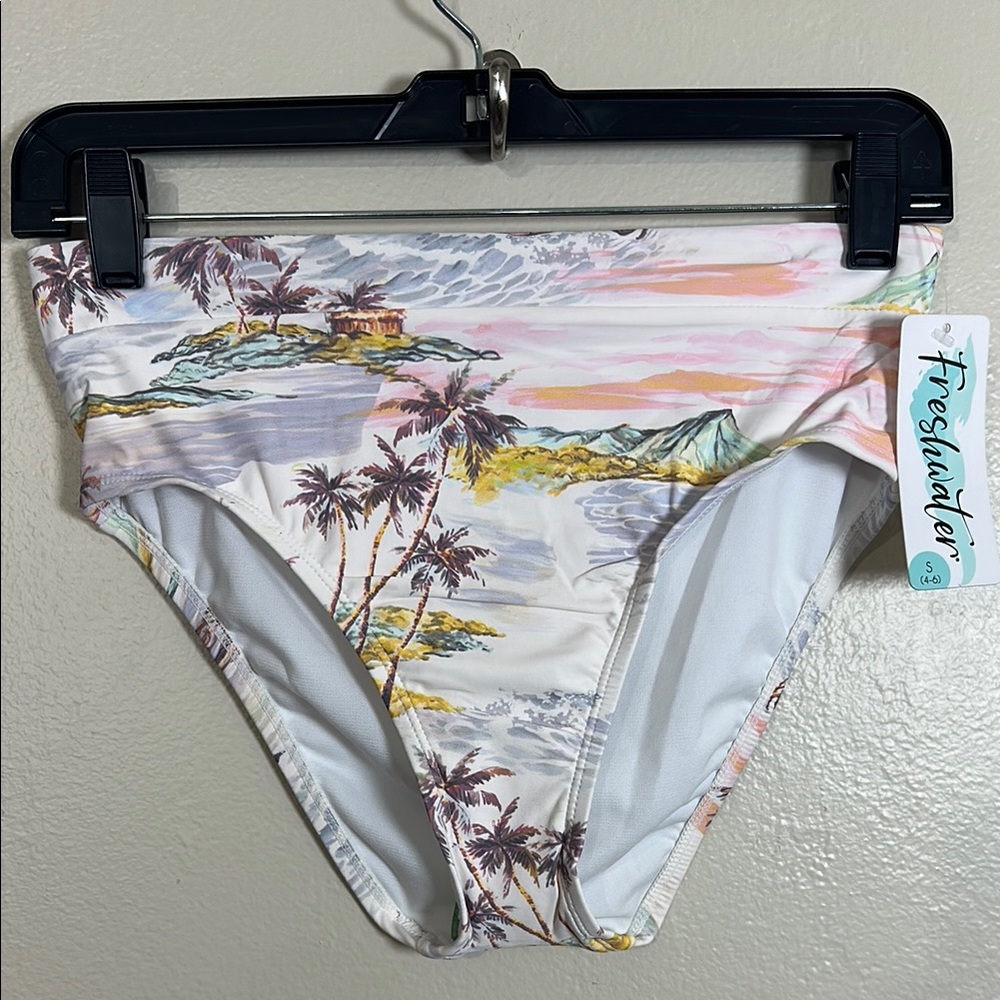NEW Freshwater‎ Tropical Print Bikini Bottom - Multicolor